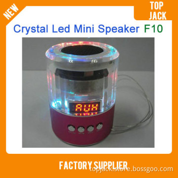 Camera Lens LED Light Flash USB Crystal Speaker